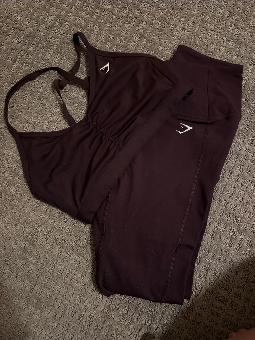 Gymshark Deep Plum Active Bra & Leggings Set